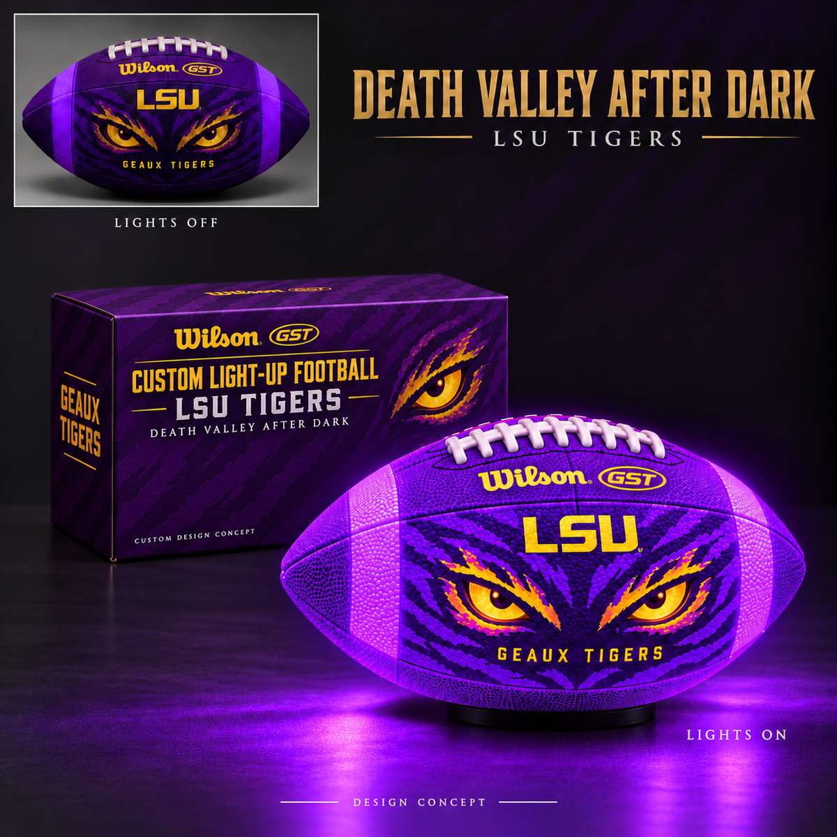 LUF Premium Light-Up Football NHVH