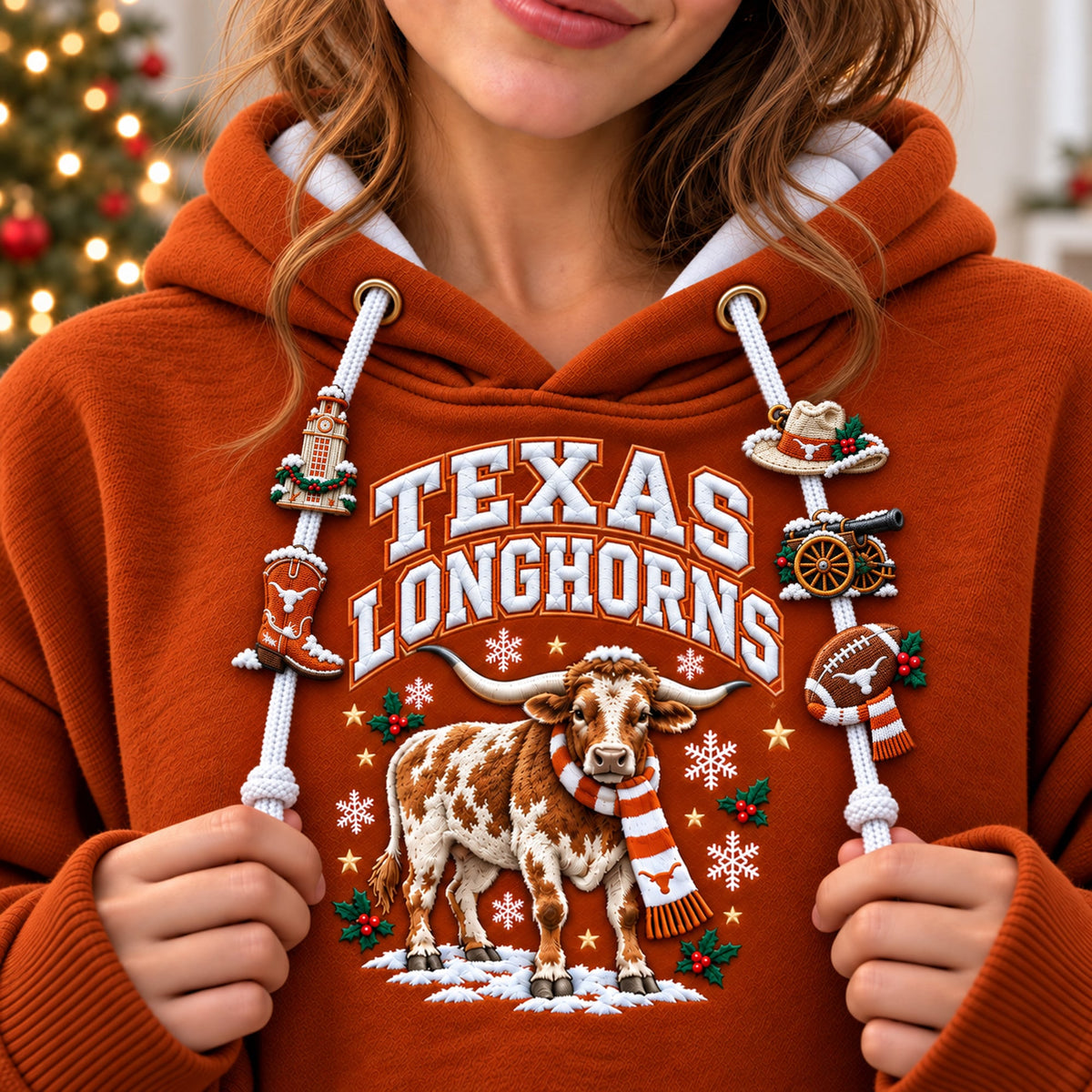 Premium TLS Christmas Embroidered Charm Hoodie PVNA