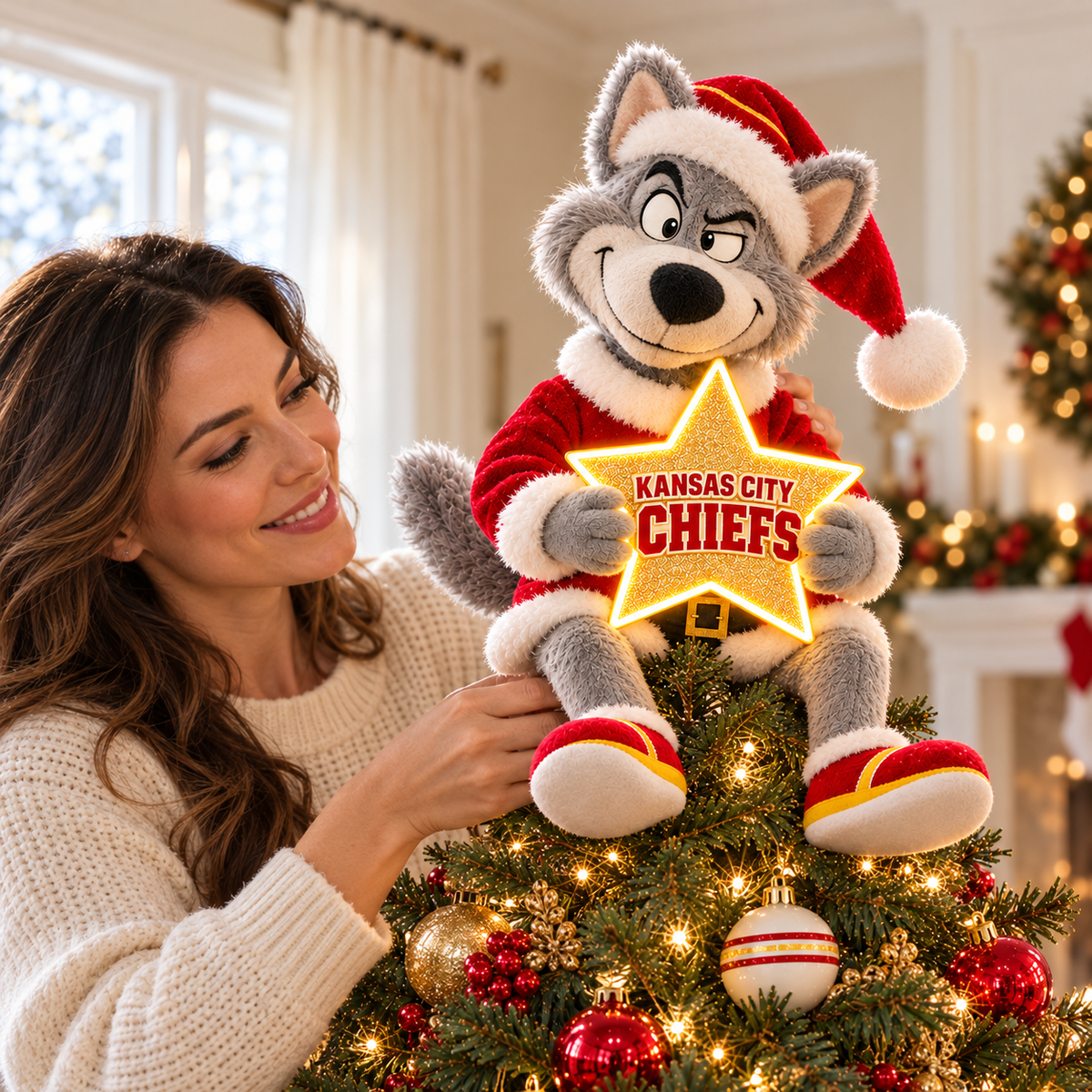 KCC ILLUMINATED CHRISTMAS TREE TOPPER HQH