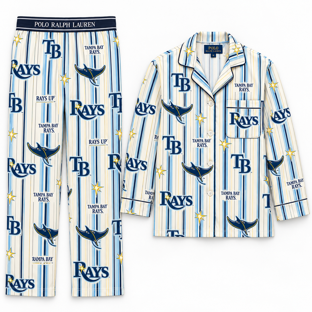 Premium TPBR Women's Printed Button-Up Pajama Set HTTT