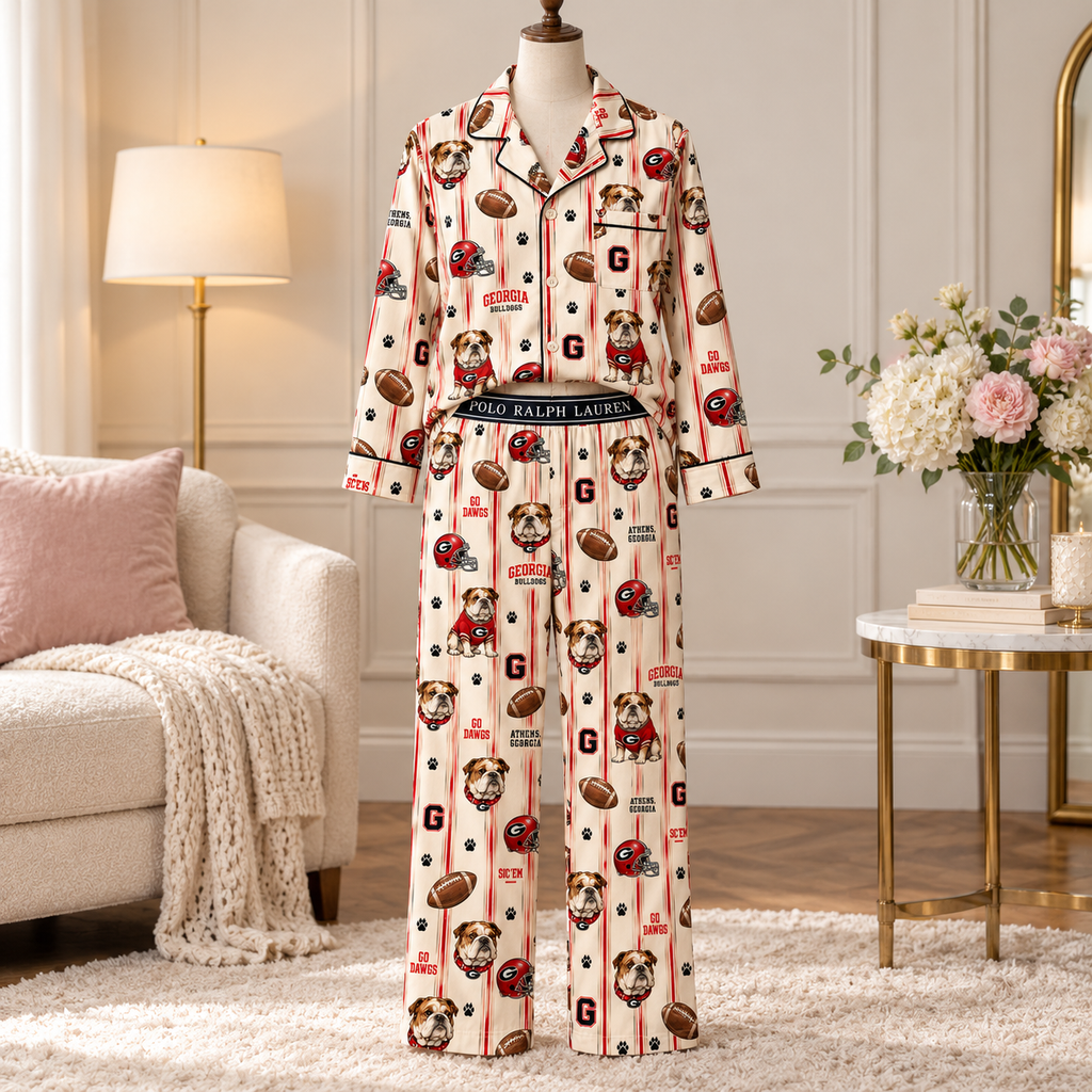Premium GGBD Women's Printed Button-Up Pajama Set HTTT