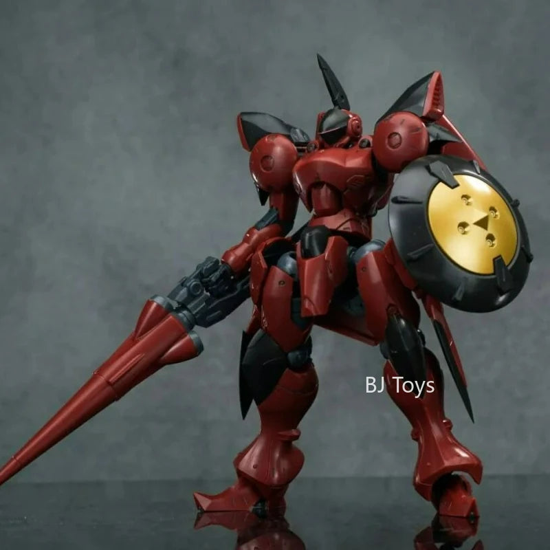 Sheik Mainland Hyper Cavalry ACTAEON 1/144 Assembly Mech Action Figure | Lance & Accessories, White & Red, Boys Collectible Gift