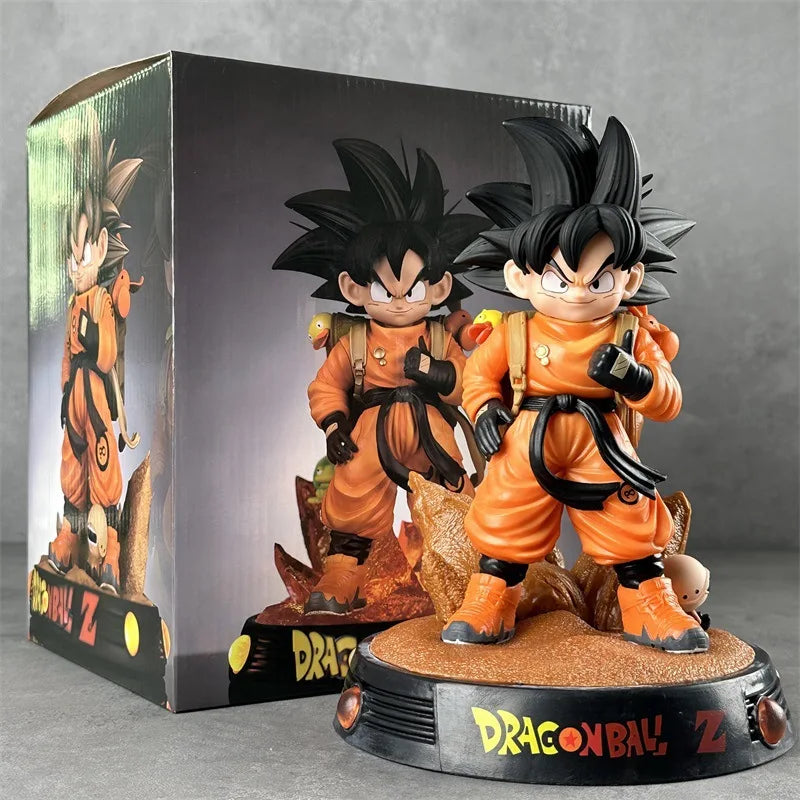 23cmdragon Ball Anime Figures Goku Backpack Figurine Travel Goku Action Figure Battle Edition Model Stand Statue Collection Toy