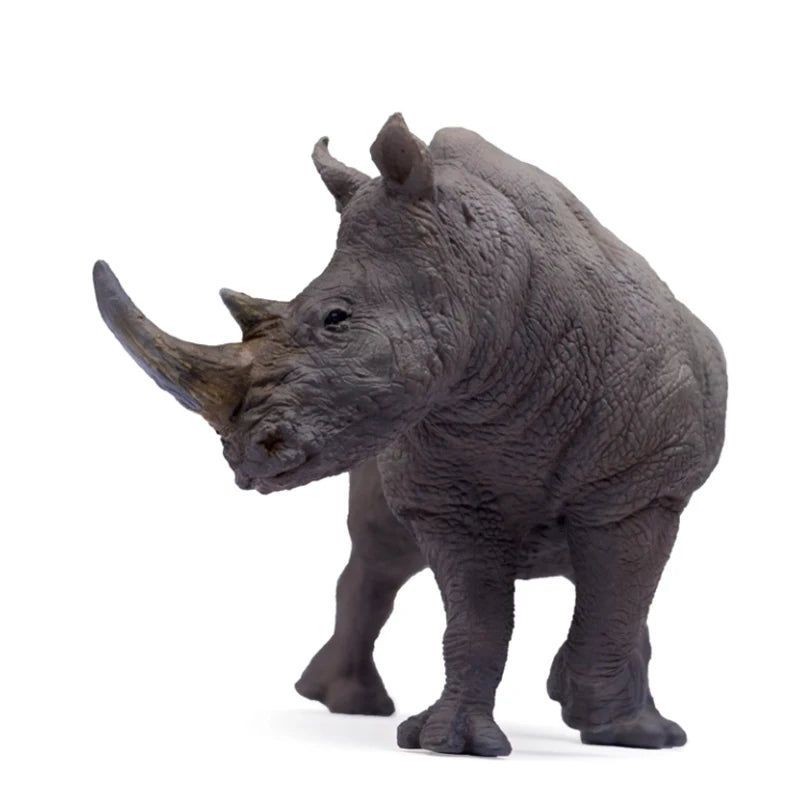 Zoo White Rhino Nicca Companion Model 08 - Handmade Growth Cognitive Toy Collectible Ornament Gift for Kids & Collectors