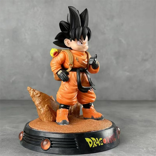23cmdragon Ball Anime Figures Goku Backpack Figurine Travel Goku Action Figure Battle Edition Model Stand Statue Collection Toy
