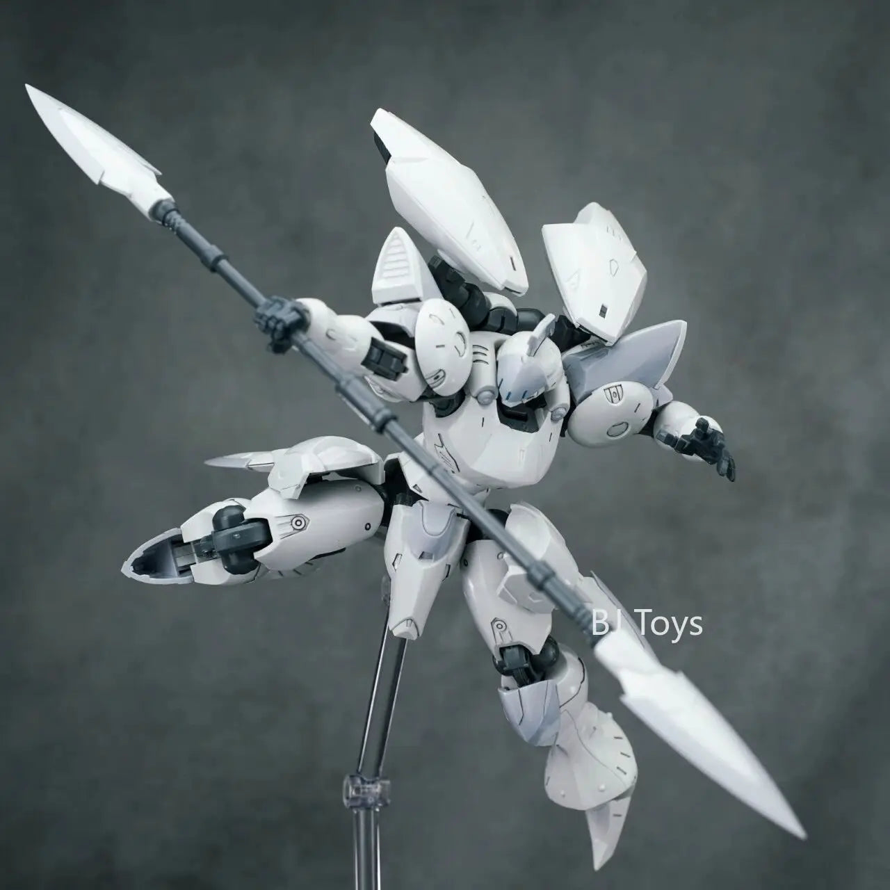 Sheik Mainland Hyper Cavalry ACTAEON 1/144 Assembly Mech Action Figure | Lance & Accessories, White & Red, Boys Collectible Gift