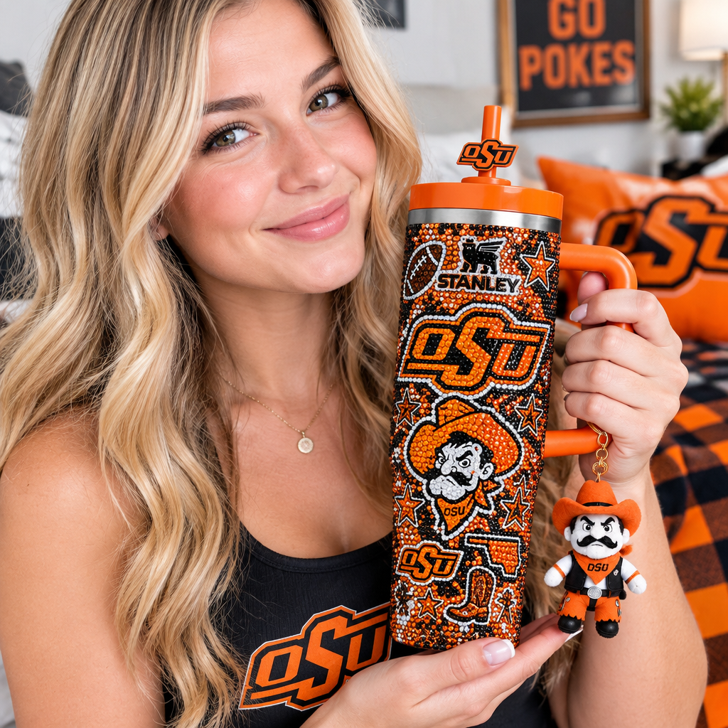Oklahoma State Cowboys 40oz Tumbler With Handle TTNL