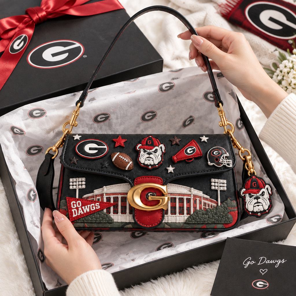 Georgia Bulldogs Coach Shoulder Cross With Charm