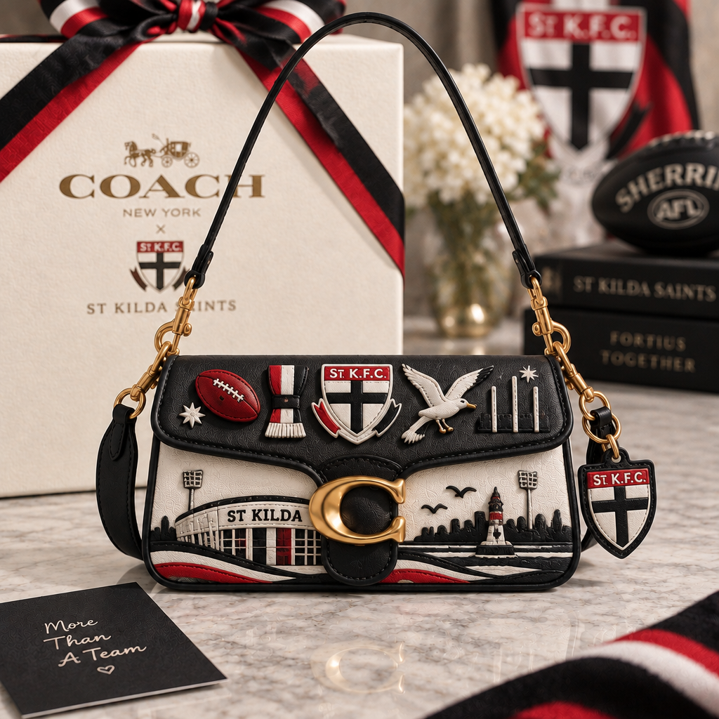 St Kilda Saints Coach Shoulder Cross With Charm